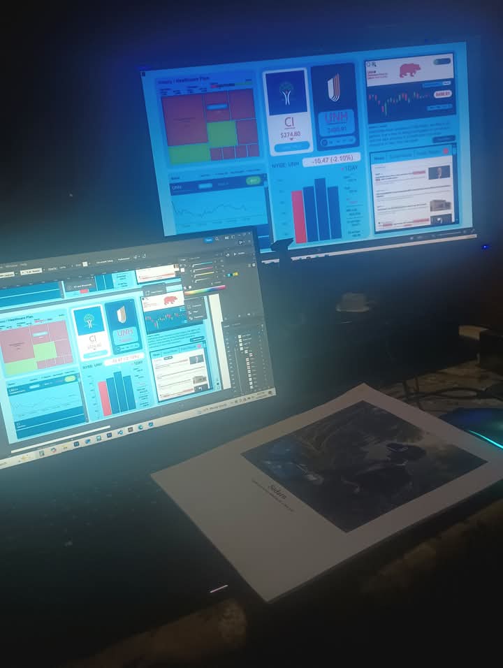 Workstation with project on screen